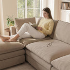 97" Cloud Couches for Living Room, 29.1" Deep Seat Modular Sectional Sofa - Image 4