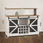 HOMCOM Farmhouse Coffee Bar Cabinet - Image 2