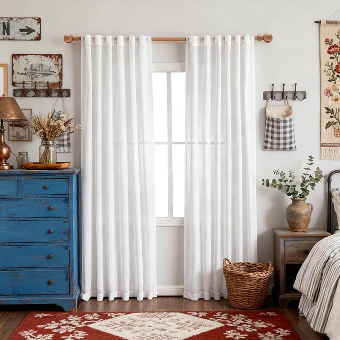 MYSKY HOME Patio White Sheer Curtains - Image 8