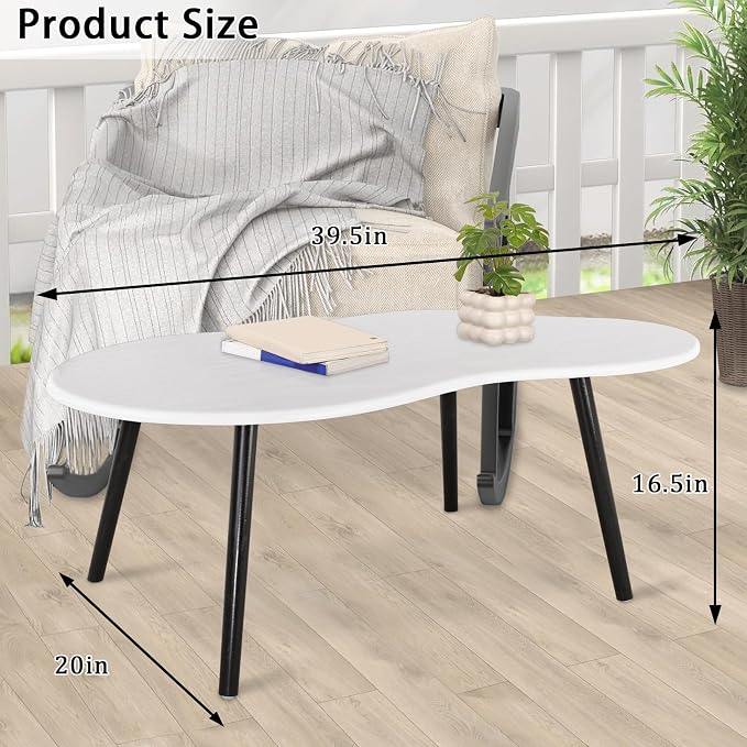 Small Coffee Table Cloud Shaped Irregular Center Table - Image 3