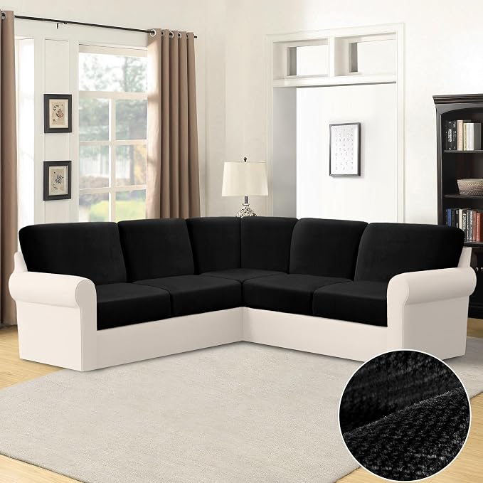 Arfntevss Sectional Couch Covers Slipcovers L Shape Couch Cushion Covers Fitted - Image 2