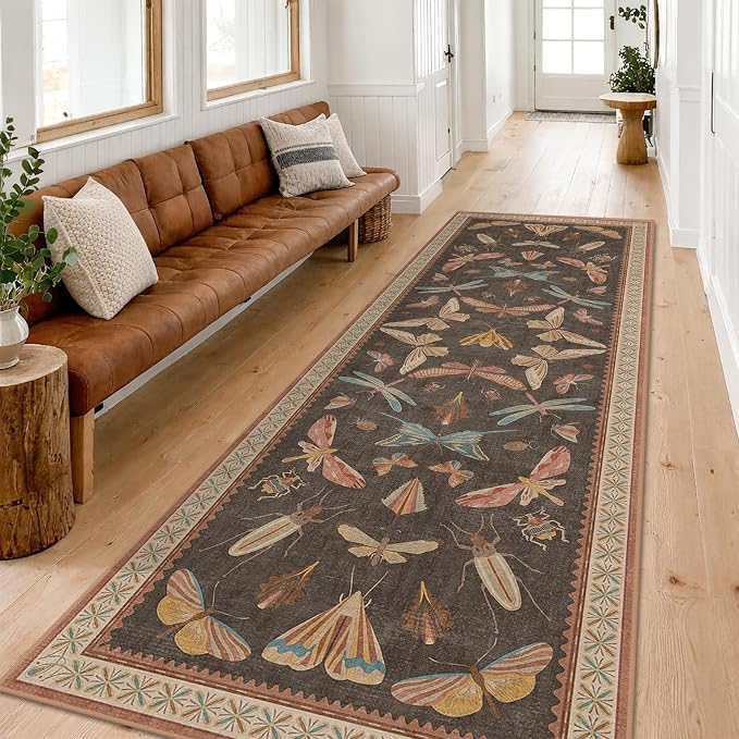 2'6"x8' 8ft Long Hallway Runner Rug, Stain Resistant Non-Slip Kitchen Floor Mats by HazoHaus