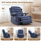 Olela Power Glider Recliner Nursery Chair, Swivel Rocking Chair - Image 5
