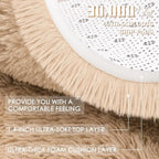OLANLY 4x4 Machine Washable Accent Rug, Soft Fluffy Shaggy Area Rug - Image 7