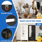 GAIOUS Steel Armoire Wardrobe Closet - Image 4