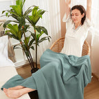 EMME Muslin Blankets for Adults Throw Blanket for Couch Breathable Gauze Soft - Image 2