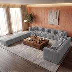 MONVANE Modular Sectional Sofa, Oversized 12 Seat Convertible U Shaped Couch - Image 2