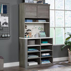 Sauder Craft Pro Series Hutch, Mystic Oak Finish - Image 8