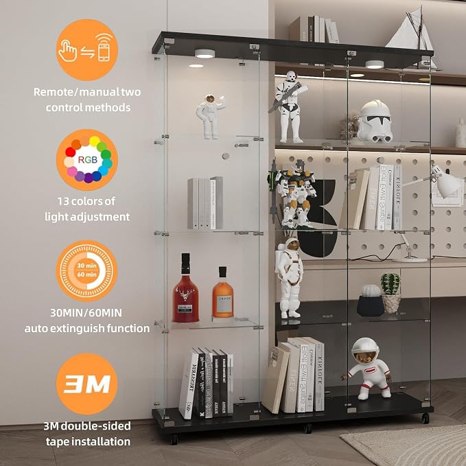 LFT HUIMEI2Y Glass Display Cabinet 12 Shelves - Image 4