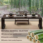 Japanese Floor Table: Large Portable Folding Coffee Table Solid Wood Japanese - Image 3