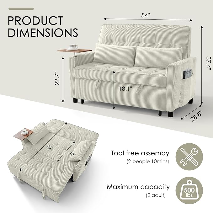 Sleeper Sofa Bed, Guest Room - Image 2