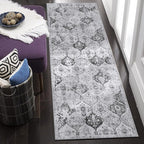 Lahome Moroccan Washable Runner Rug, 2x6 Grey Kitchen Runners by Lahome