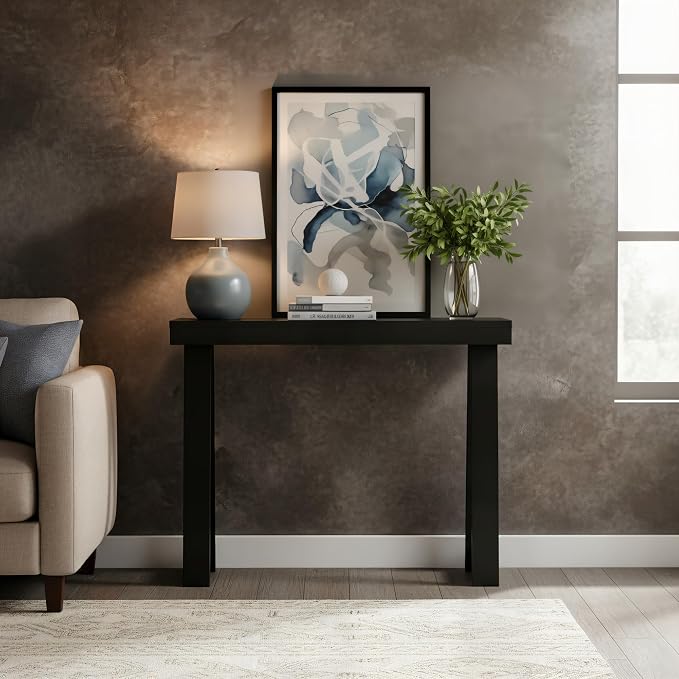 Plank+Beam Solid Wood Console Table, 36 Inch, Sofa Table, Narrow Entryway Table - Image 3
