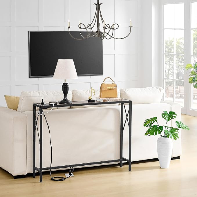Gewudraw 41.7" Console Table, Narrow Behind The Couch Table - Image 9