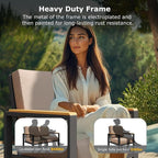 4-Piece Outdoor Patio Furniture Set, Metal Conversation Sofa Set - Image 3