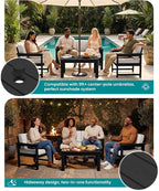 SERWALL Black HDPE Outdoor Loveseat - Image 3