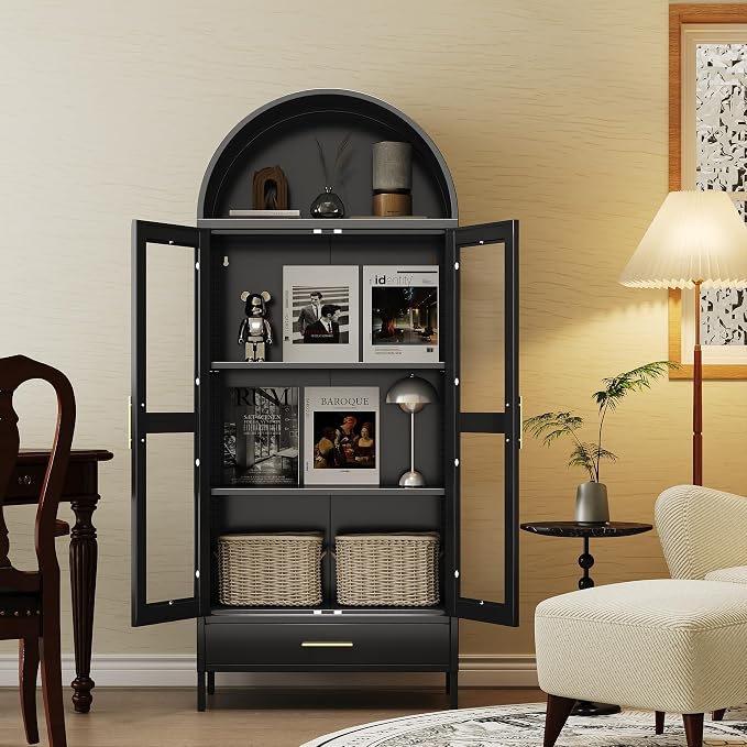 VEXPOR 73" Tall Arched Display Cabinet - Image 4