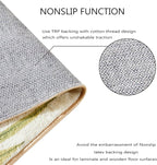 RoomTalks Boho Green Cute Bathroom Rugs Bath Mat Non Slip Washable, Modern - Image 3