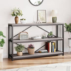 LVB Farmhouse Entryway Table, Metal Wood Console Table by LVB