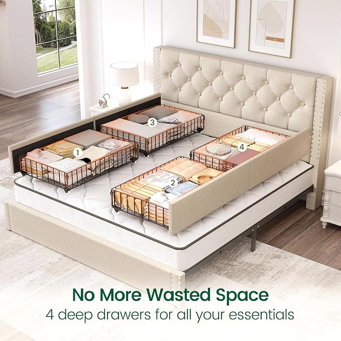 LARMACE Queen Size Bed Frame - Image 4
