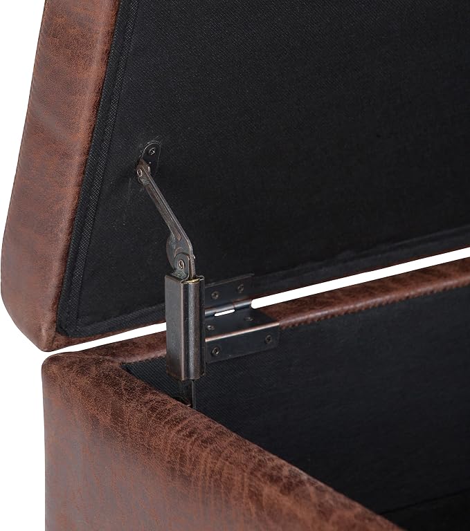 SIMPLIHOME Owen Coffee Table Storage Ottoman - Image 7