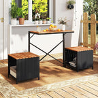 Tangkula 3-in-1 Convertible Bench Picnic Table, Outdoor Folding Table and - Image 2