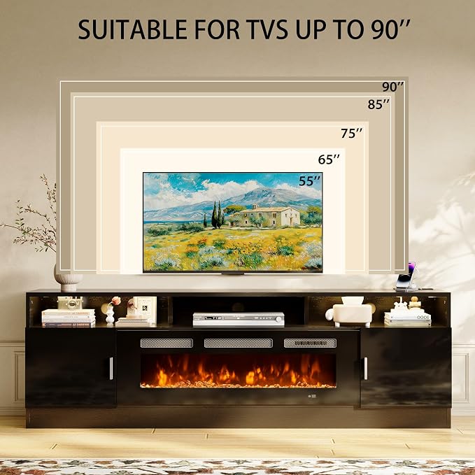 oneinmil 78" Fireplace TV Stand - Image 7