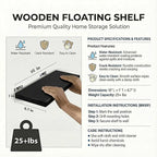 SAUMONIERES Floating Shelves Wall Shelf Solid Wood - Image 3