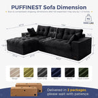 MAXYOYO 104" L Shaped Modular Sectional Sofa - Image 2