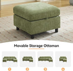 WUTUTUEE 58”Modular Sectional Loveseat Sofa - Image 7