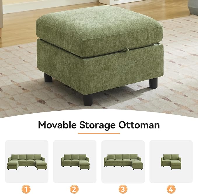 WUTUTUEE 58”Modular Sectional Loveseat Sofa - Image 7