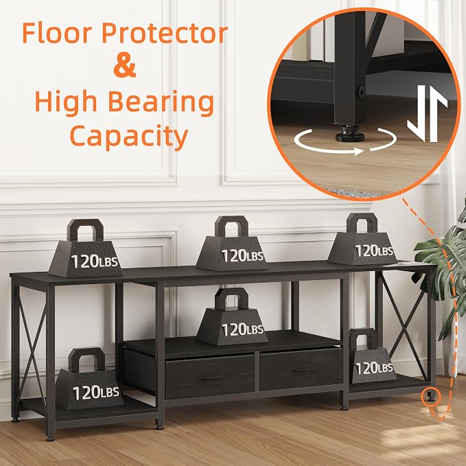 GYIIYUO TV Stand with Fabric Drawers - Image 7