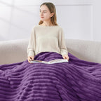 BEDELITE Striped Fleece Throw Blanket, Soft Cozy, Lightweight Warm, - Image 3