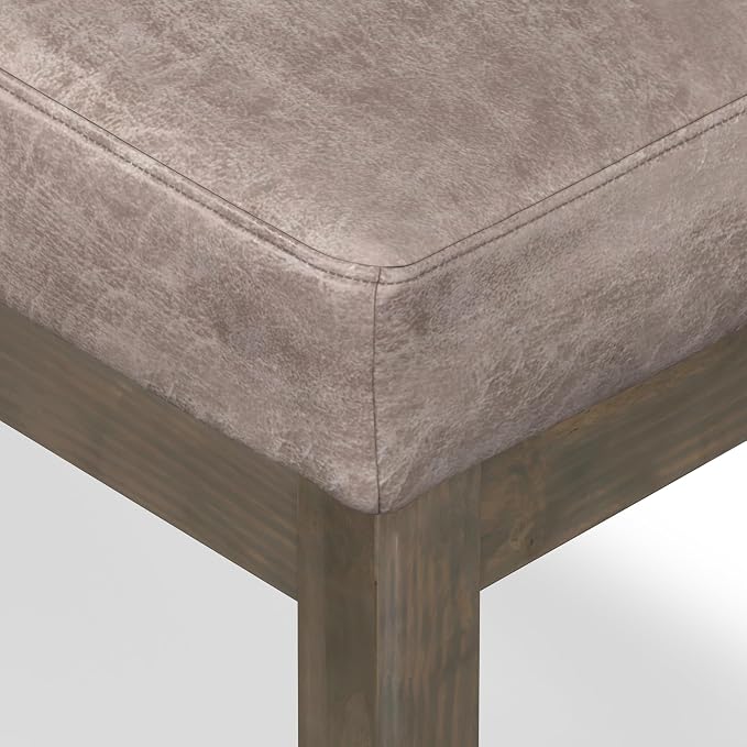SIMPLIHOME Milltown Small Ottoman Bench - Image 7