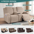 Ruaozz Stretch Loveseat Recliner Covers - Image 4