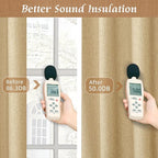 Natural Linen Full Blackout Window Curtains - Image 7