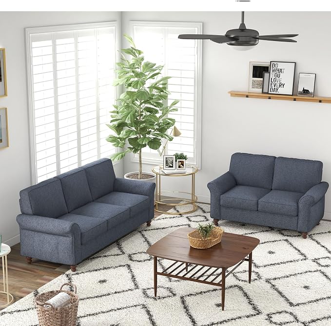 Bonzy Home 57" Loveseat Sofa, 2 Seater Comfy Love Seat Sofa - Image 6