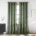 NICETOWN Forest Green Linen Curtains by NICETOWN