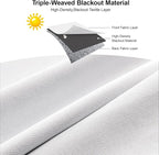 Joydeco Faux Linen Blackout Curtains - Image 2