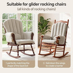 BALAPET Wingback Rocking Chair Cushion Set of 4, Ergonomic High Back Cushion - Image 6