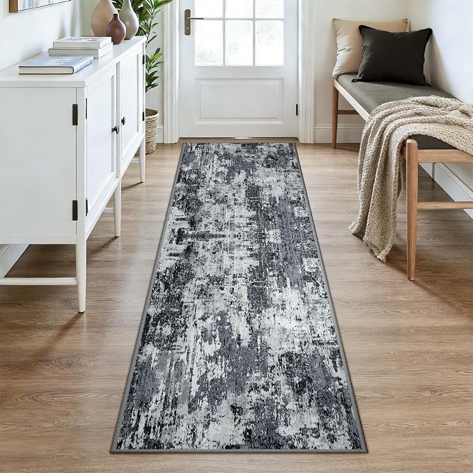 RELEANY Washable Runner 3'x8' Abstract Area Rug - Image 2