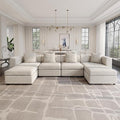 Guyii Velvet Sectional Sofa, Oversized 6-Seater L-Shaped Sofa by Guyii