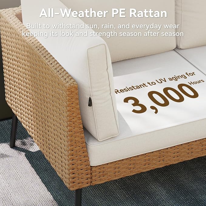 Aoxun 10 Piece Patio Furniture Set, 10 Seats Outdoor Sectional Sofas - Image 4