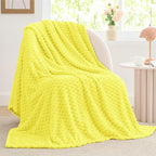 BEDELITE Amber Yellow Throw Blanket by BEDELITE