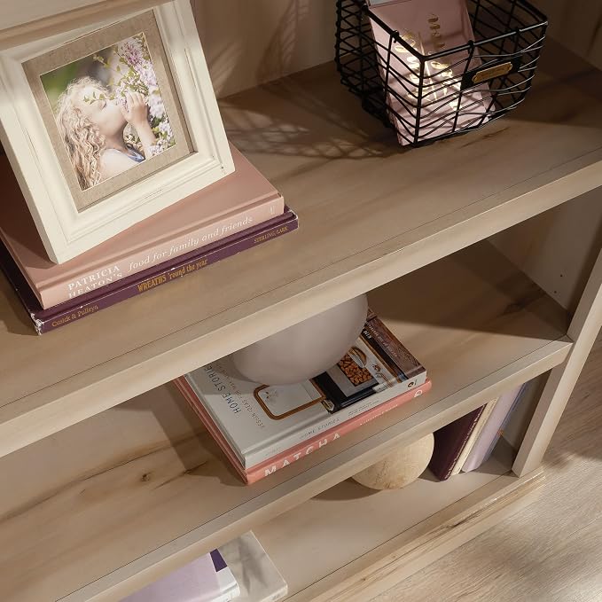 Sauder Miscellaneous Storage 3-Shelf Display Bookcase, Pacific Maple Finish - Image 7