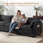 Vesgantti 143" U Shaped Sectional Modular Couch, Comfy Corduroy Upholstered - Image 4