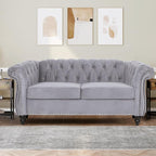 QHITTY 2 Piece Living Room Set, Sectional Chesterfield Sofa Chair Contemporary - Image 9