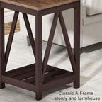 ChooChoo Farmhouse End Table, Rustic Vintage End Side Table - Image 8