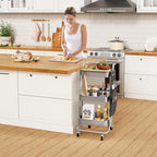 DTK 3 Tier Metal Utility Rolling Cart - Image 6