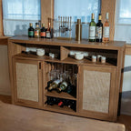 SICOTAS 51" Coffee Bar Cabinet Bar Cart - Image 8